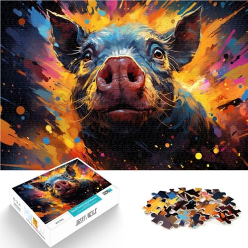 1000-teiliges Puzzle für Erwachsene, Farbschwein, Lernspiele für Zuhause, DIY-Spielzeug, einzigartige Geburtstags, 50 x 75 cm, für Teenager ab 14 Jahren 1000-teiliges Puzzle für Erwachsene, Farbschwein, Lernspiele für Zuhause, DIY-Spielzeug, einzigartige Geburtstags, 50 x 75 cm, für Teenager ab 14 Jahren von SYUNFEI