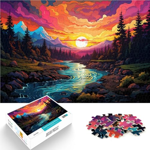 Puzzle für Erwachsene, 1000 Teile, Fluss unter Sonnenuntergang, Denkspiel, Stressabbau, schwierige Herausforderung,50x75cm, für Jugendliche ab 14 Jahren Puzzle für Erwachsene, 1000 Teile, Fluss unter Sonnenuntergang, Denkspiel, Stressabbau, schwierige Herausforderung,50x75cm, für Jugendliche ab 14 Jahren von SYUNFEI