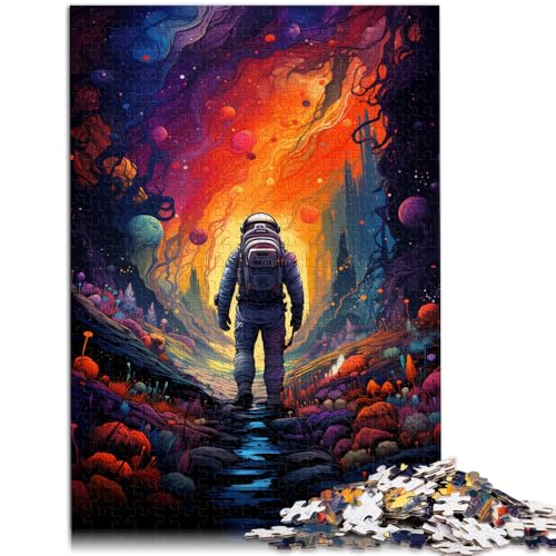 1000-teiliges Puzzle für Erwachsene, Zeichnung, abenteuerlustiges Astronauten-Quizspiel, Geschenk zum Geburtstag,50x75cm, für Teenager ab 14 Jahren von SYUNFEI