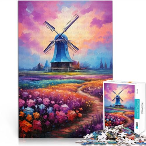 Puzzle für Erwachsene, 1000 Teile, Gemälde Einer Windmühle, Denkspiel, anspruchsvolles Puzzlespiel und Familienspiel, 19,7 x 29,5 Zoll Puzzle für Erwachsene, 1000 Teile, Gemälde Einer Windmühle, Denkspiel, anspruchsvolles Puzzlespiel und Familienspiel, 19,7 x 29,5 Zoll von SYUNFEI