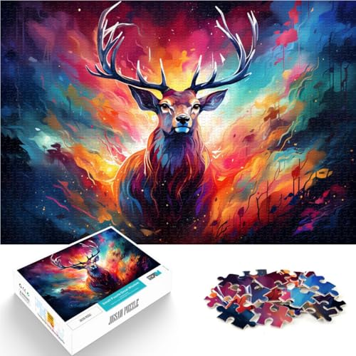 1000-teiliges Puzzle für Erwachsene, Hirsch, Lernspielzeug,50x75cm, Künstlersammlung, bildende Kunst für Teenager ab 14 Jahren 1000-teiliges Puzzle für Erwachsene, Hirsch, Lernspielzeug,50x75cm, Künstlersammlung, bildende Kunst für Teenager ab 14 Jahren von SYUNFEI