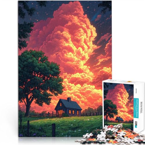 1000-teiliges Puzzle für Erwachsene, Kuh auf dem Berg, Natur-Lernspielzeug, 26 x 38cm, einzigartige Heimdekoration und Geschenke von SYUNFEI