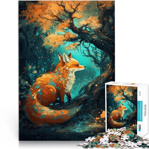 Puzzle für Erwachsene, 1000 Teile, Kunst-Fuchs unter dem Baum, Denkspiel, Weihnachtswunschliste mit Weihnachtsmann,50x75cm, für 14-Jährige Puzzle für Erwachsene, 1000 Teile, Kunst-Fuchs unter dem Baum, Denkspiel, Weihnachtswunschliste mit Weihnachtsmann,50x75cm, für 14-Jährige von SYUNFEI