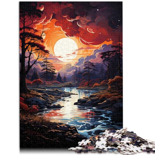 1000-teiliges Puzzle für Erwachsene, Landschaft am Waternsee, Lernpuzzle, Familienspiel, 19,7 x 29,5 Zoll, Weihnachtspuzzle-Geschenke von SYUNFEI