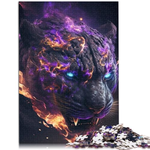 1000-teiliges Puzzle für Erwachsene, Leoparden-Denkspiel, Wanddekoration, einzigartige Geburtstags, 10,27 x 14,96 Zoll von SYUNFEI