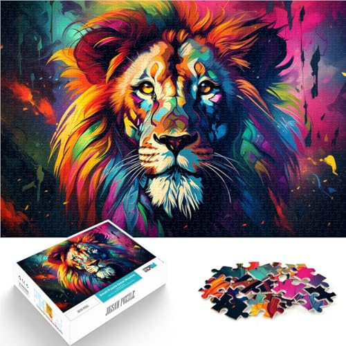 1000-teiliges Puzzle für Erwachsene, Löwenspiel, Spielzeug für die Familie, Geschenk, Herausforderung der Gehirnintelligenz, süchtig machendes Spielzeug,38x52cm, von SYUNFEI
