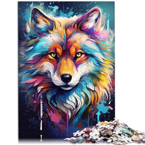 1000-teiliges Puzzle für Erwachsene, Malen, Farbfuchs, Puzzle für Lernspiele, Herausforderungsspielzeug, 10,27 x 14,96 Zoll, für 14-Jährige 1000-teiliges Puzzle für Erwachsene, Malen, Farbfuchs, Puzzle für Lernspiele, Herausforderungsspielzeug, 10,27 x 14,96 Zoll, für 14-Jährige von SYUNFEI