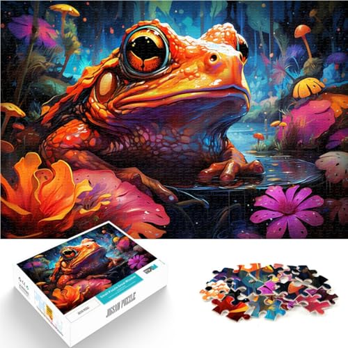 1000-teiliges Puzzle für Erwachsene, bunter Neonfrosch, zum Entspannen, geistiges Lernspielzeug, Heimkunstdekor, 26x38cm, für 14-Jährige 1000-teiliges Puzzle für Erwachsene, bunter Neonfrosch, zum Entspannen, geistiges Lernspielzeug, Heimkunstdekor, 26x38cm, für 14-Jährige von SYUNFEI