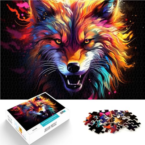 1000-teiliges Puzzle für Erwachsene, Neonfuchs, Quizspiel, 38x52 cm, perfekte Dekoration für Teenager ab 14 Jahren 1000-teiliges Puzzle für Erwachsene, Neonfuchs, Quizspiel, 38x52 cm, perfekte Dekoration für Teenager ab 14 Jahren von SYUNFEI