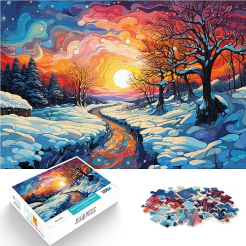 1000-teiliges Puzzle für Erwachsene, Puzzlepfad Schnee, Weihnachtswunschliste mit Weihnachtsmann,50x75cm, für Teenager ab 14 Jahren 1000-teiliges Puzzle für Erwachsene, Puzzlepfad Schnee, Weihnachtswunschliste mit Weihnachtsmann,50x75cm, für Teenager ab 14 Jahren von SYUNFEI