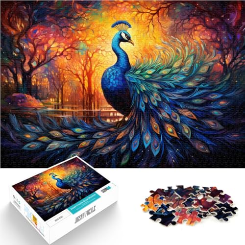 1000-teiliges Puzzle für Erwachsene, Pfau, Lernspiele, Heimdekoration, Puzzle, 14,96 x 20,47 Zoll, Weihnachts- und Geburtstagsgeschenk 1000-teiliges Puzzle für Erwachsene, Pfau, Lernspiele, Heimdekoration, Puzzle, 14,96 x 20,47 Zoll, Weihnachts- und Geburtstagsgeschenk von SYUNFEI