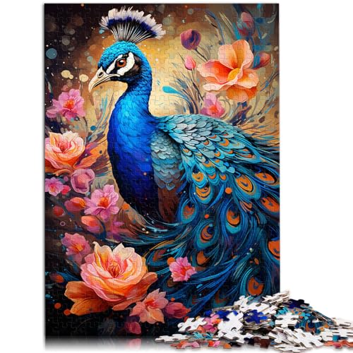 1000-teiliges Puzzle für Erwachsene, Pfau, Lernspielzeug, 26 x 38cm, Weihnachtspuzzle, Geschenke für Teenager ab 14 Jahren von SYUNFEI