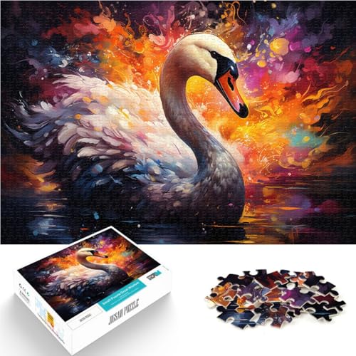 1000-teiliges Puzzle für Erwachsene, Schwan, Lernspielzeug, 50x75 cm, Kunstwerk für Teenager ab 14 Jahren von SYUNFEI