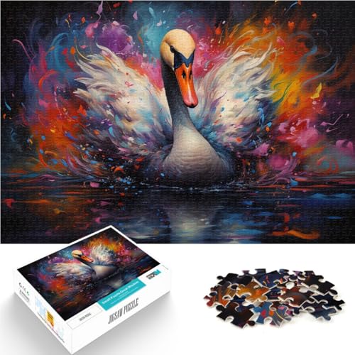 1000-teiliges Puzzle für Erwachsene, Schwanen-Quizspiel, 19,7 x 29,5 Zoll, Kunstwerk, geeignet für Jugendliche ab 14 Jahren von SYUNFEI