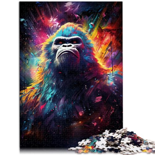 1000-teiliges Puzzle für Erwachsene, Sternenhimmel-Gorilla, Lernspiele für Zuhause, DIY-Spielzeug, 26 x 38cm, Herausforderung der Gehirnintelligenz, süchtig machendes Spielzeug von SYUNFEI