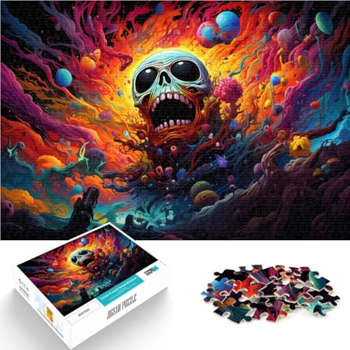 1000-teiliges Puzzle für Erwachsene, Totenkopf, Lernspiele, Heimdekoration, Puzzle, 19,7 x 29,5 Zoll, Lernspiel für Geburtstag, Weihnachten 1000-teiliges Puzzle für Erwachsene, Totenkopf, Lernspiele, Heimdekoration, Puzzle, 19,7 x 29,5 Zoll, Lernspiel für Geburtstag, Weihnachten von SYUNFEI