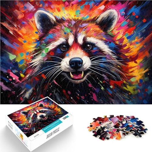 1000-teiliges Puzzle für Erwachsene, Waschbär-Spielzeug, Herausforderung für die Gehirnintelligenz, süchtig machendes Spielzeug,38x52cm, für Teenager ab 14 Jahren von SYUNFEI