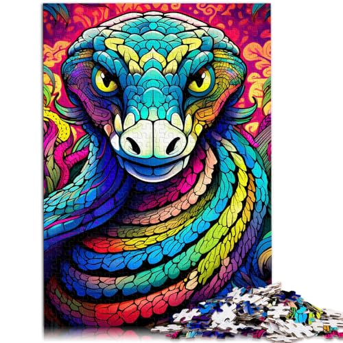 1000-teiliges Puzzle für Erwachsene, farbenfrohe Kunstschlange, dekomprimierendes, intellektuelles Lernspielzeug, gutes Geschenk, 26x38cm, für Jugendliche ab 14 Jahren 1000-teiliges Puzzle für Erwachsene, farbenfrohe Kunstschlange, dekomprimierendes, intellektuelles Lernspielzeug, gutes Geschenk, 26x38cm, für Jugendliche ab 14 Jahren von SYUNFEI