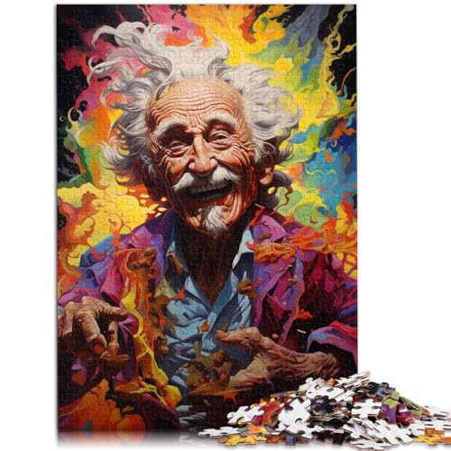 Puzzle 1000 Teile für Erwachsene, glücklicher Alter Mann, Denksportspiel, anspruchsvoll, Aber lustig und humorvoll,50x75cm, für Teenager ab 14 Jahren Puzzle 1000 Teile für Erwachsene, glücklicher Alter Mann, Denksportspiel, anspruchsvoll, Aber lustig und humorvoll,50x75cm, für Teenager ab 14 Jahren von SYUNFEI