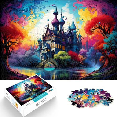 2000-teiliges Puzzle Erwachsene, buntes Schloss, Quizspiel, Herausforderung die Gehirnintelligenz, süchtig machendes Spielzeug, 27,56 x 39,37 Zoll, Teenager ab 14 Jahren von SYUNFEI