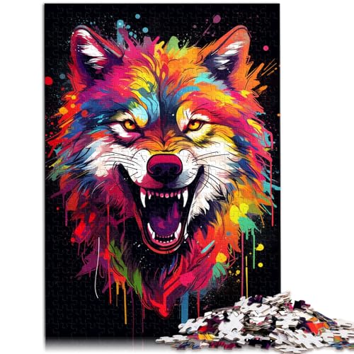 Puzzle für Erwachsene, 2000 Teile, farbenfrohes Gekritzel-Wolf-Puzzle für Lernspiele, Herausforderung, Spielzeug, Geschenkideen, 27,56 x 39,37 Zoll Puzzle für Erwachsene, 2000 Teile, farbenfrohes Gekritzel-Wolf-Puzzle für Lernspiele, Herausforderung, Spielzeug, Geschenkideen, 27,56 x 39,37 Zoll von SYUNFEI