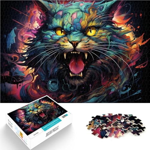 2000-teiliges Puzzle für Erwachsene, Fantasy-Dämonenkatze, Quizspiel, Herausforderung der Gehirnintelligenz, süchtig machendes Spielzeug, 27,56 x 39,37 Zoll, für 14-Jährige 2000-teiliges Puzzle für Erwachsene, Fantasy-Dämonenkatze, Quizspiel, Herausforderung der Gehirnintelligenz, süchtig machendes Spielzeug, 27,56 x 39,37 Zoll, für 14-Jährige von SYUNFEI