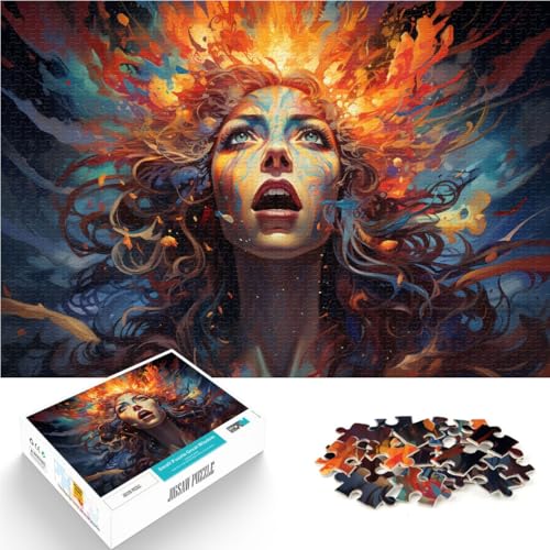 2000-teiliges Puzzle für Erwachsene, Fantasie-Frauenkunst, anspruchsvolles Spiel, Puzzle, Lernspiel für Geburtstag, Weihnachten, 27,56 x 39,37 Zoll von SYUNFEI