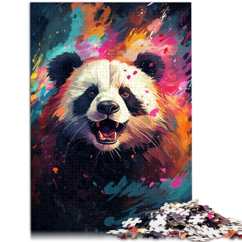 2000-teiliges Puzzle für Erwachsene, Farbmalerei, Panda, Lernspielzeug, 27,56 x 39,37 Zoll, tolle Geschenke und Spielzeuge von SYUNFEI