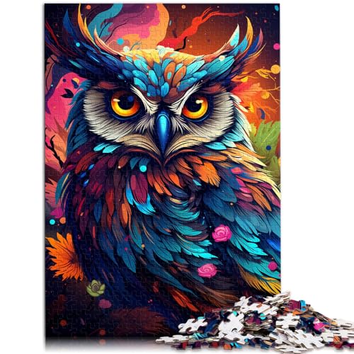 2000-teiliges Puzzle für Erwachsene, Malen, Farbe, Tier, Eule, Lernspielzeug, 27,56 x 39,37 Zoll, mit passendem Poster und Quizblatt 2000-teiliges Puzzle für Erwachsene, Malen, Farbe, Tier, Eule, Lernspielzeug, 27,56 x 39,37 Zoll, mit passendem Poster und Quizblatt von SYUNFEI