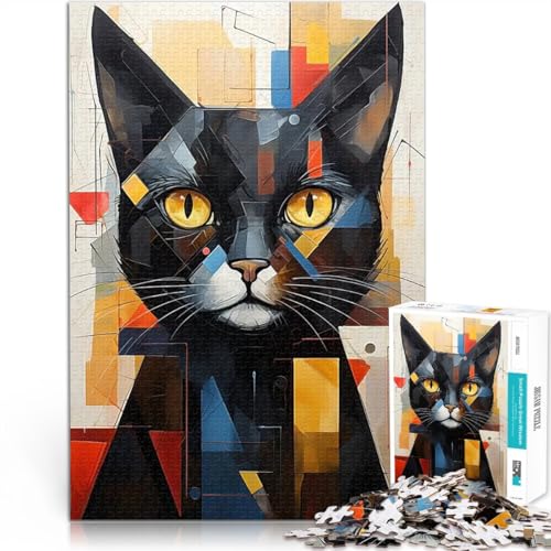 Abstrakte Katze lebendige Farben Teenager 1000-teiliges Puzzle Quizspiel Lustige Aktivitäten für zu Hause, Geburtstagsgeschenk, Reisegeschenk, 38x26cm Abstrakte Katze lebendige Farben Teenager 1000-teiliges Puzzle Quizspiel Lustige Aktivitäten für zu Hause, Geburtstagsgeschenk, Reisegeschenk, 38x26cm von SYUNFEI