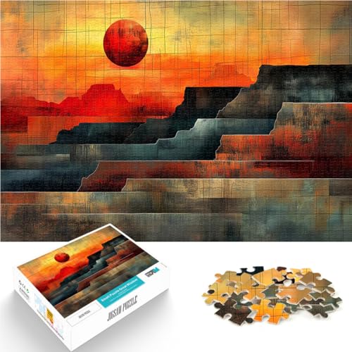Abstrakte Sonnenuntergangslandschaft 1000-teilige Puzzles für Teenager Herausforderndes Spiel Geburtstagsgeschenk, Geschenke 38x26cm Abstrakte Sonnenuntergangslandschaft 1000-teilige Puzzles für Teenager Herausforderndes Spiel Geburtstagsgeschenk, Geschenke 38x26cm von SYUNFEI