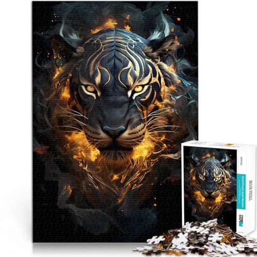 Abstrakter Goldschwarzer Tiger 1000-teilige Puzzles für Erwachsene Spielspielzeug Wanddekoration Einzigartige Geburtstags 38x26cm Abstrakter Goldschwarzer Tiger 1000-teilige Puzzles für Erwachsene Spielspielzeug Wanddekoration Einzigartige Geburtstags 38x26cm von SYUNFEI