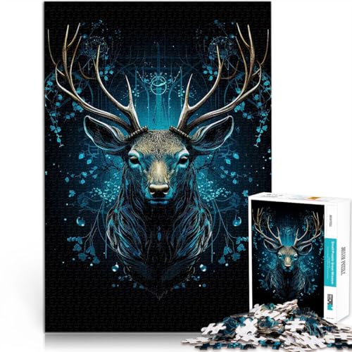 Abstrakter Kintsugi-Hirsch 2000-teiliges Teenager-Puzzle Spielzeug Lernspiele Stressabbau Wunschliste mit dem Weihnachtsmann 70x100cm von SYUNFEI