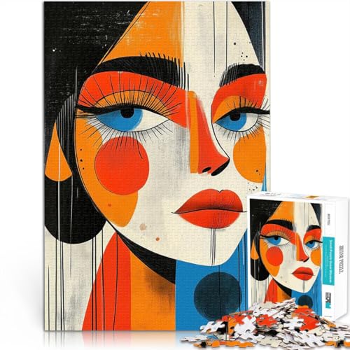 Abstraktes Frauenporträt 1000-teiliges Puzzle für Erwachsene Denkspiel Lustige Aktivitäten für zu Hause, Geburtstagsgeschenk, Reisegeschenk, 38x26cm Abstraktes Frauenporträt 1000-teiliges Puzzle für Erwachsene Denkspiel Lustige Aktivitäten für zu Hause, Geburtstagsgeschenk, Reisegeschenk, 38x26cm von SYUNFEI