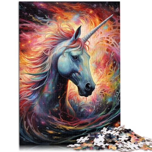 Puzzle für Erwachsene, 1000 Teile, Farbige Pferde, Handgeschwindigkeitswettbewerb, 10,27 x 14,96 Zoll, Heimkunstdekor für Teenager ab 14 Jahren von SYUNFEI