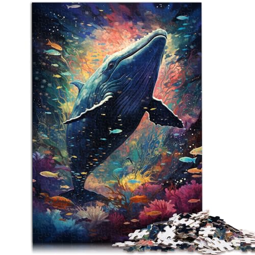 Puzzle 1000 Teile für Erwachsene, Farbgalaxie, Wolf, Dekomprimierendes, intellektuelles Lernspielzeug, 10,27 Zoll x 14,96 Zoll von SYUNFEI