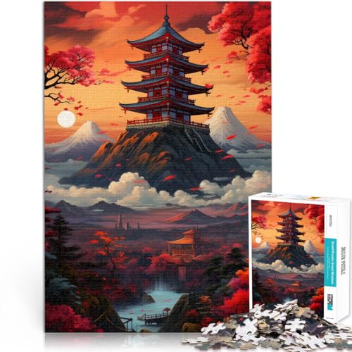 Puzzle für Erwachsene, 1000 Teile, Berg Fuji, Japan, Stressabbau, Lernspiel für Geburtstag, Weihnachten, 26x38cm, für 14-Jährige von SYUNFEI