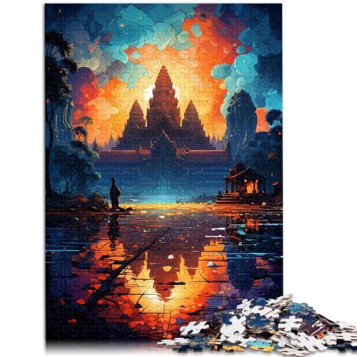 Puzzle 2000 Teile für Erwachsene, Angkor Wat, Stressabbau-Spielzeug, Herausforderung für die Gehirnintelligenz, süchtig machendes Spielzeug, 27,56 x 39,37 Zoll, von SYUNFEI
