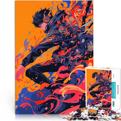 Anime-Figur mit Kopfhörern 1000-teiliges Puzzle für Teenager Rätsel Jedes Stück ist einzigartig – Anspruchsvolles Familienspiel 38x26cm von SYUNFEI