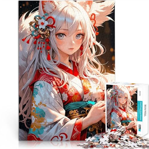 Anime-Fuchsmädchen im Kimono Puzzle 1000 Teile für Teenager Handgeschwindigkeitswettbewerb einzigartiges Herausforderungsspiel 38x26cm Anime-Fuchsmädchen im Kimono Puzzle 1000 Teile für Teenager Handgeschwindigkeitswettbewerb einzigartiges Herausforderungsspiel 38x26cm von SYUNFEI