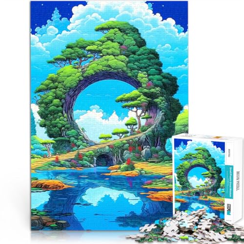 Anime-Landschaft 1000-teiliges Puzzle für Teenager Geschenke zum Suchbegriff: Herausfordernde Spiele Für Paare geeignet 38x26cm von SYUNFEI