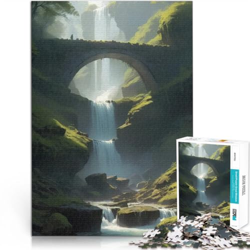 Anime Lo-Fi-Landschaft des Steinbrücken-Wasserfalls 1000-teiliges Puzzle für Erwachsene Denkspiel Wanddekoration 38x26cm Anime Lo-Fi-Landschaft des Steinbrücken-Wasserfalls 1000-teiliges Puzzle für Erwachsene Denkspiel Wanddekoration 38x26cm von SYUNFEI