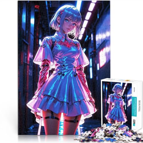 Anime Mädchen Neon Rokoko 2000 Teenager-Teile-Puzzle Lernspiel-Herausforderungsspielzeug denn eignet ganze Familie 70x100cm von SYUNFEI