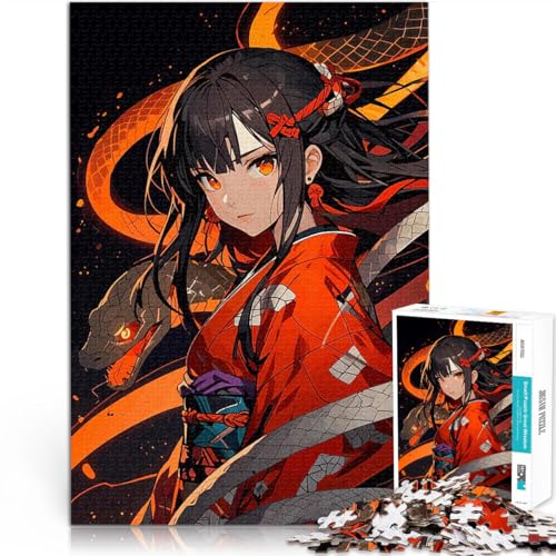Anime-Mädchen-Schlange Puzzle 2000 Teile für Erwachsene Lernspiel-Herausforderungsspielzeug Geburtstagsgeschenke 70x100cm von SYUNFEI