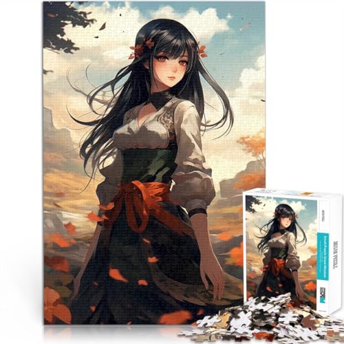 Anime-Mädchen im Herbst 2000-teilige Puzzles für Erwachsene Denkspiel Lustige Aktivitäten für zu Hause, Geburtstagsgeschenk, Reisegeschenk, 70x100cm von SYUNFEI