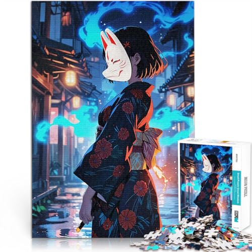 Anime-Mädchen mit Fuchsmaske 1000-teilige Puzzles für Erwachsene Stressabbau-Spielzeug eignet ganze Familie 38x26cm Anime-Mädchen mit Fuchsmaske 1000-teilige Puzzles für Erwachsene Stressabbau-Spielzeug eignet ganze Familie 38x26cm von SYUNFEI