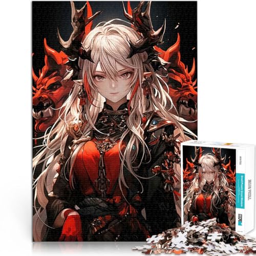 Anime-Mädchen mit Hörnern 2000-teilige Puzzles für Erwachsene Analyse und Logik mit vollständig ineinander greifenden, zufällig geformten Teilen 70x100cm Anime-Mädchen mit Hörnern 2000-teilige Puzzles für Erwachsene Analyse und Logik mit vollständig ineinander greifenden, zufällig geformten Teilen 70x100cm von SYUNFEI