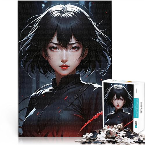 Anime-Mädchen mit roten Augen 2000-Teile-Puzzle für Teenager Lernspiele Wanddekoration Einzigartige Geburtstags 70x100cm von SYUNFEI