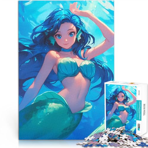 Anime Meerjungfrau Teenager-Puzzles 1000 Teile Helfen Sie dem Gehirn, süchtig machende Spielzeuge zu trainieren, um Geduld zu entwickeln Wanddekoration 38x26cm von SYUNFEI