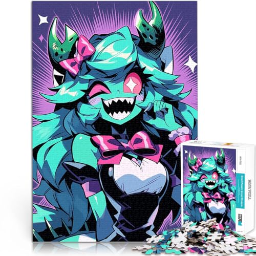 Anime-Monstermädchen Teenager 1000-teiliges Puzzle Geschenke zum Suchbegriff: Herausfordernde Spiele Wichtelgeschenke 38x26cm von SYUNFEI